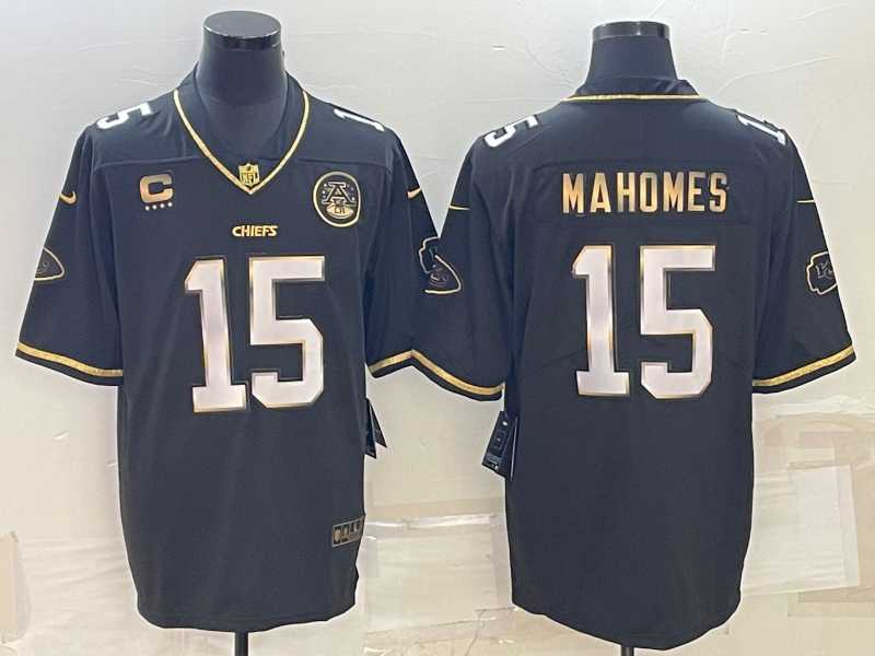 Men's Kansas City Chiefs #15 Patrick Mahomes Black Gold 4-star C Patch Vapor Untouchable Limited Stitched Jersey,We sell and wholesale Men's Kansas City Chiefs #15 Patrick Mahomes Black Gold 4-star C Patch Vapor Untouchable Limited Stitched Jersey on line form chian!